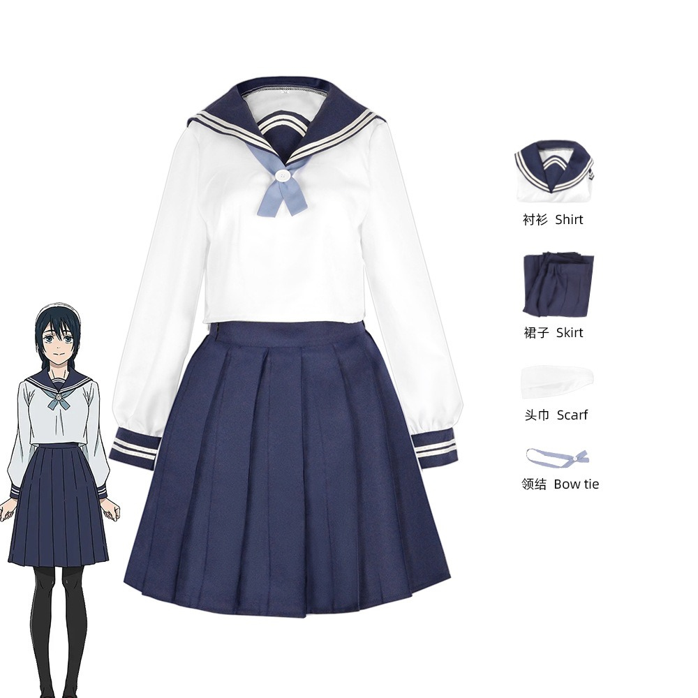 Pleated Skirt Women - アマナイ リコ コスプレ衣装 呪術廻戦 リコ 日本のセーラー服