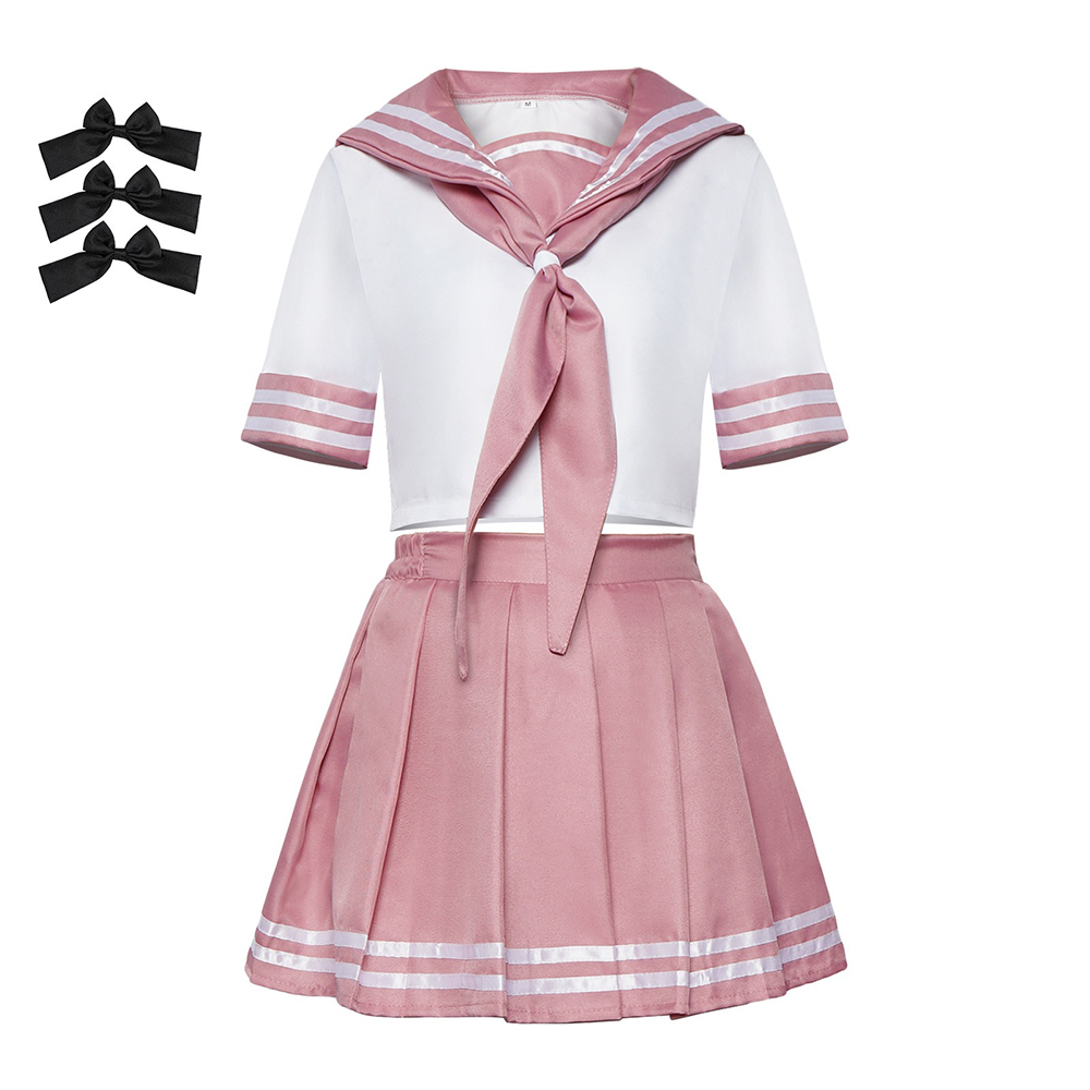 Pleated Skirt Women - フェイトアポクリファアストルフォコスプレセーラースーツ JK 学生制服ネクタイプリーツスカート黒リボン帽子アニメハロウィンパーティー衣装