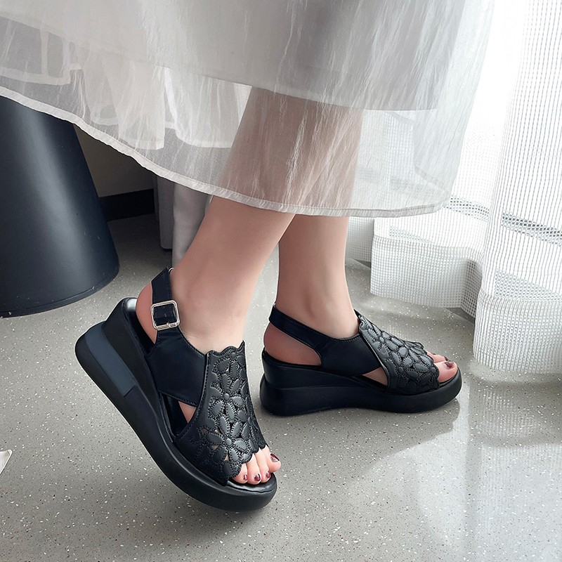 Women'S Fashion Korea - 2026年レディースファッショナブルプラットフォームウェッジシューズ：エレガントなハイヒールプラットフォームパンプス