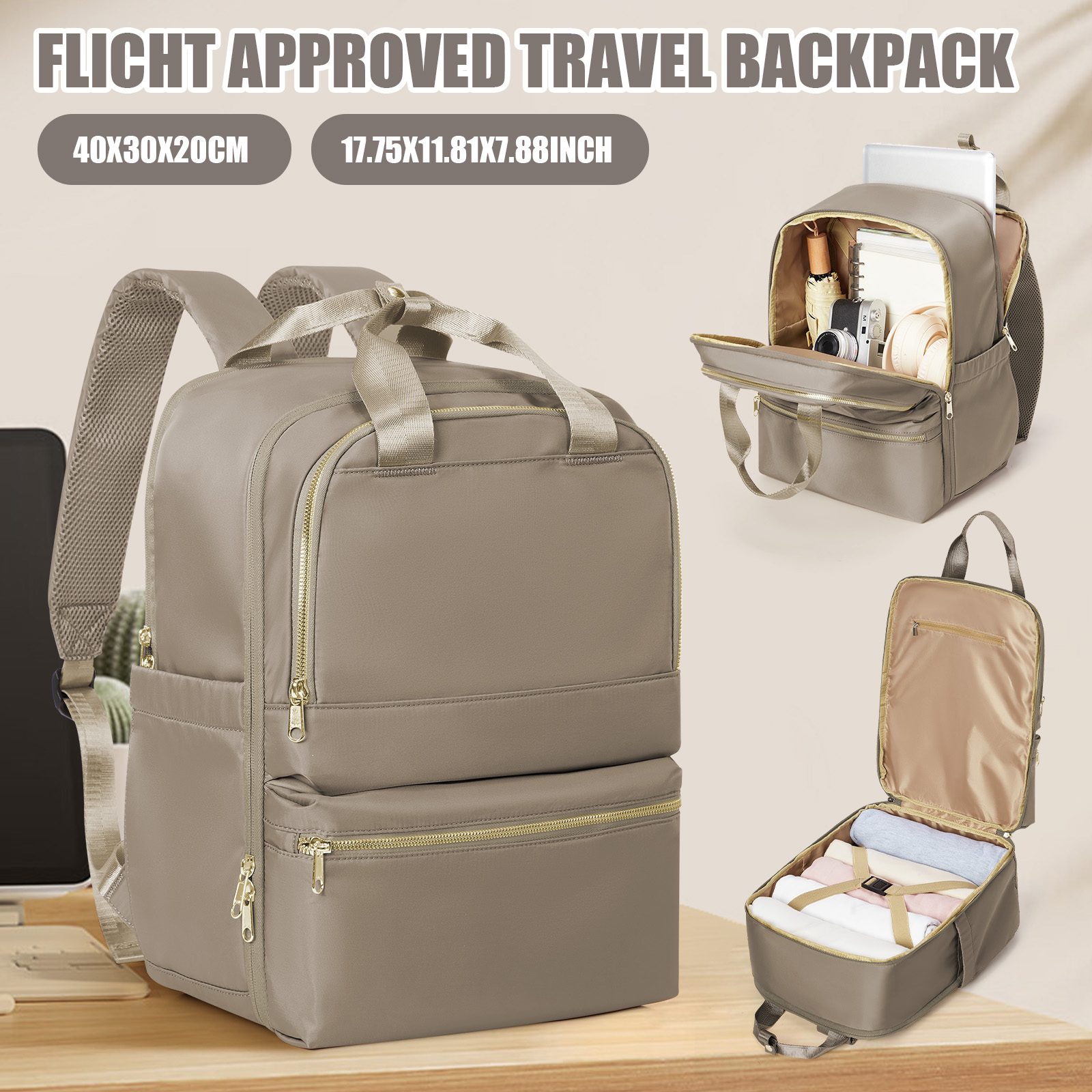 Trend Women Fashion - ライアンエア 40x30x20 トラベルバックパック 女性用、教師エグゼクティブバックパック ラップトップスクールバッグ カップルバックパック