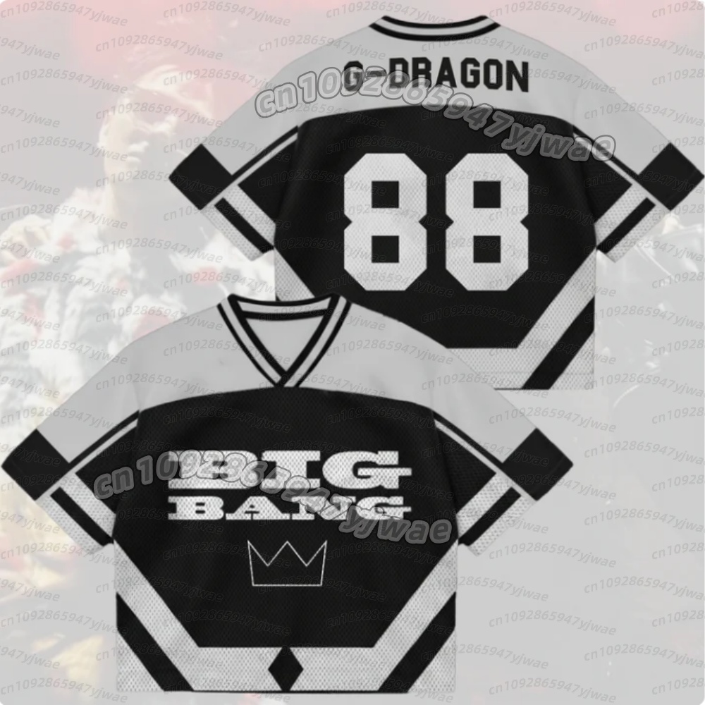Trend Women Fashion - 夏男性女性 BigBang 2026 ワールドツアーミックスメッシュジャージファンへのギフト半袖 TAEYANG G-DRAGON