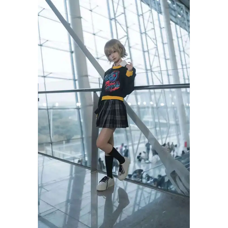Pleated Skirt Women - DY20Game P5Xコスプレ衣装 アニメ ファントムX 鈴谷瑞穂 トッププリーツスカート