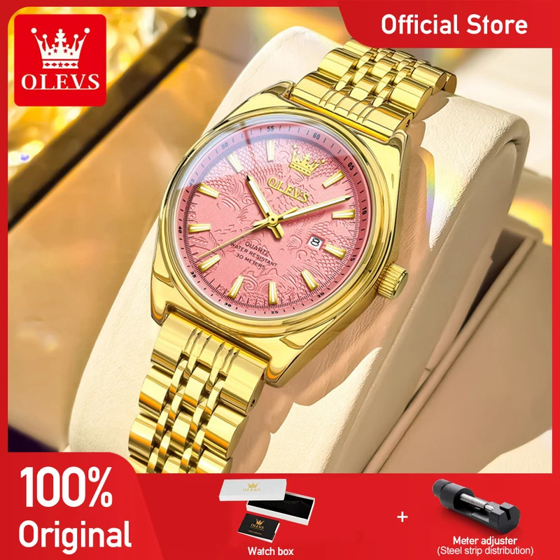 Fashion Women Watch - OLEVS 新型 3703 腕時計 レディース エレガント