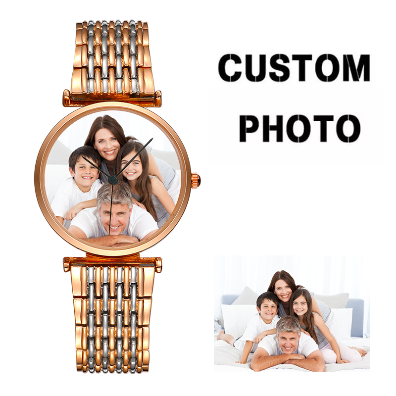 Women Fashion Logo - 女性用腕時計カスタムダイヤル写真画像合金時計独自のロゴを作成