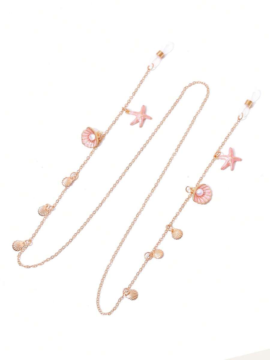 1個入りヒトデ型シェル装飾メガネチェーン、女性用メガネチェー - Women'S Fashion Essentials のレビューと価格