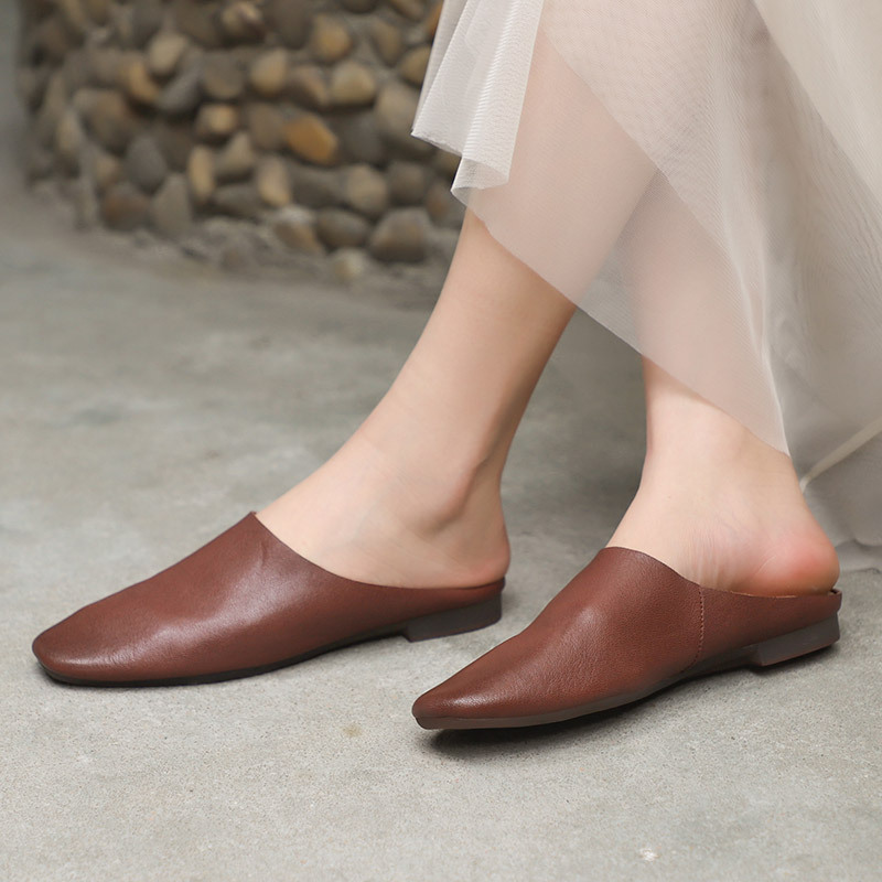 新しい100%-女性のための本革スリッパ,カジュアルで快適な - Women'S Fashion Korea のレビューと価格