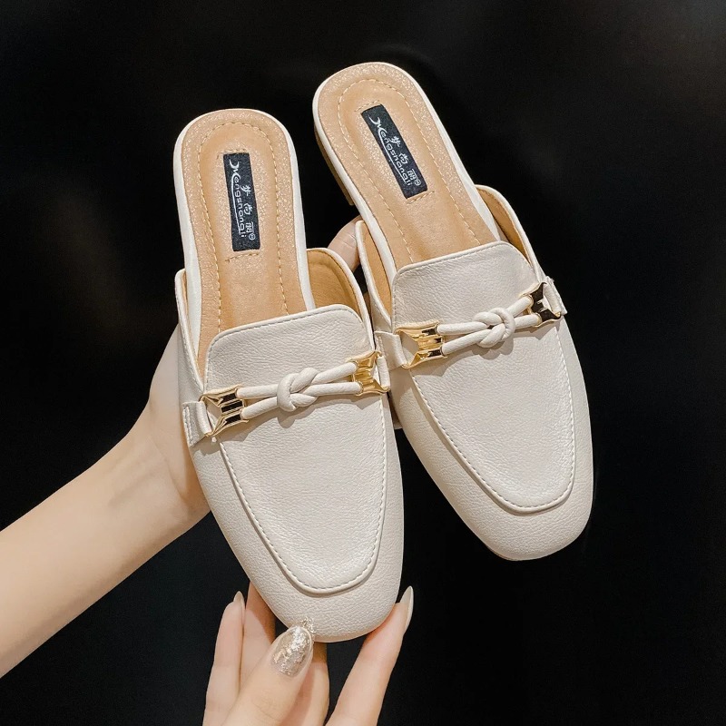レディースシューズファッション包頭ハーフスリッパエレガントな - Women'S Fashion Korea のレビューと価格