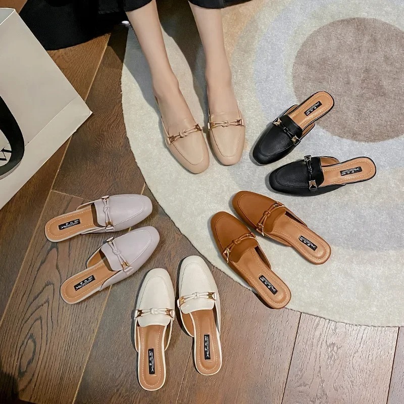 レディースシューズファッション包頭ハーフスリッパエレガントな - Women'S Fashion Korea のレビューと価格