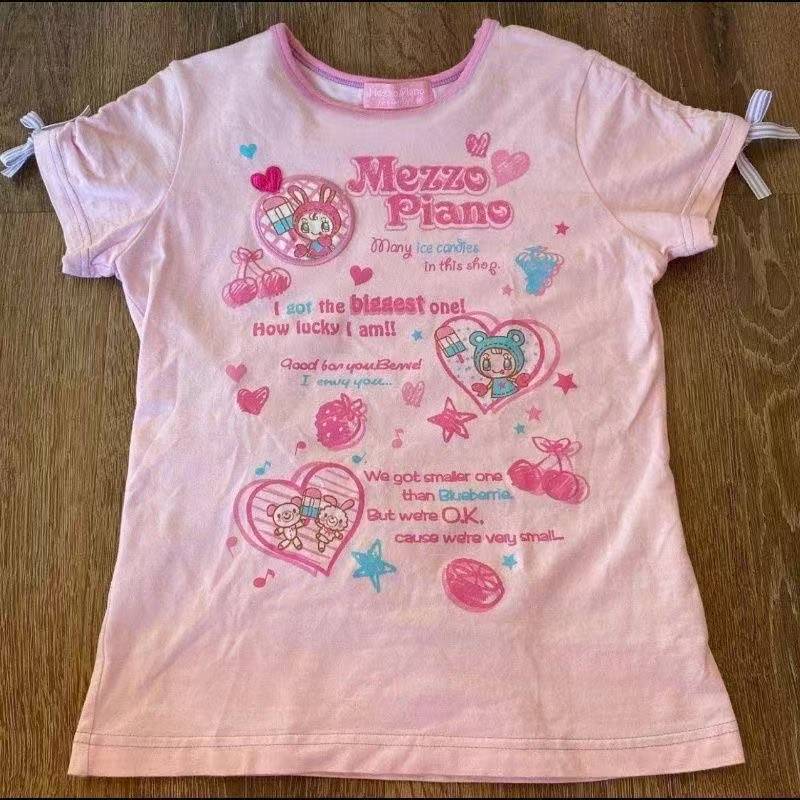 ヴィンテージかわいいキュートな半袖 Tシャツ女性 Y2K ク - Women Top Fashion のレビューと価格