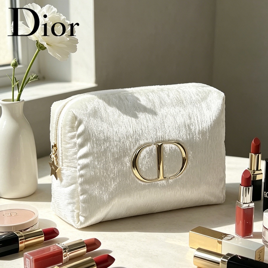 ディオールのバッグ ホワイトベルベット トラベルコスメティッ - Women Fashion Logo のレビューと価格