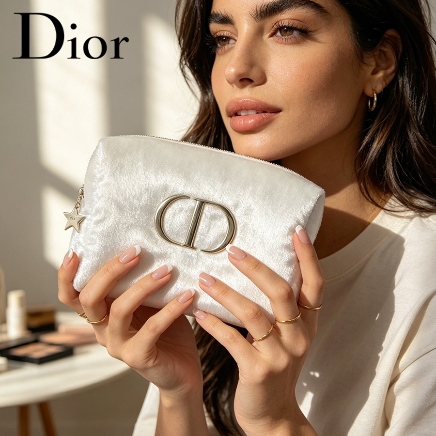 ディオールのバッグ ホワイトベルベット トラベルコスメティッ - Women Fashion Logo のレビューと価格