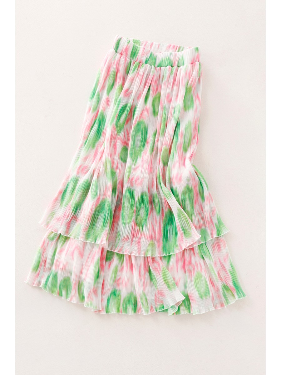 2026年ファッション スウィートフローラルプリントシフォン - Pleated Skirt Women のレビューと価格