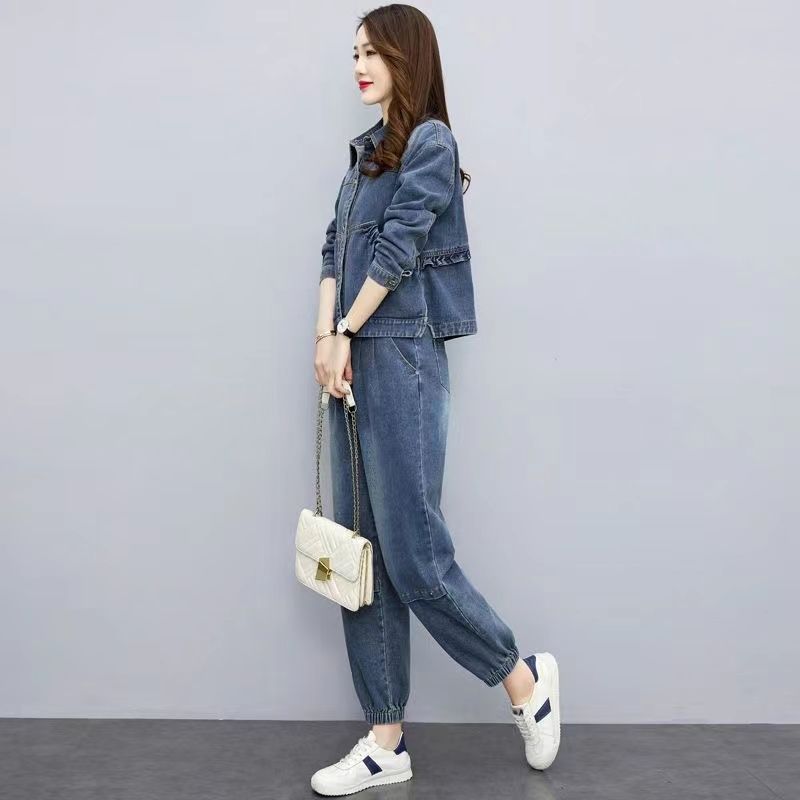 女性用デニムスーツ,ショートパンツ,カジュアル,コート,伸縮 - Women'S Fashion Denim Jacket のレビューと価格