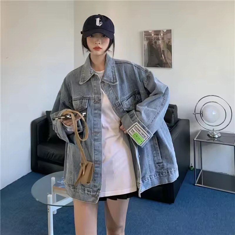 2025 新ファッションデニムジャケット女性韓国ルーズカジュ - Women'S Fashion Denim Jacket のレビューと価格