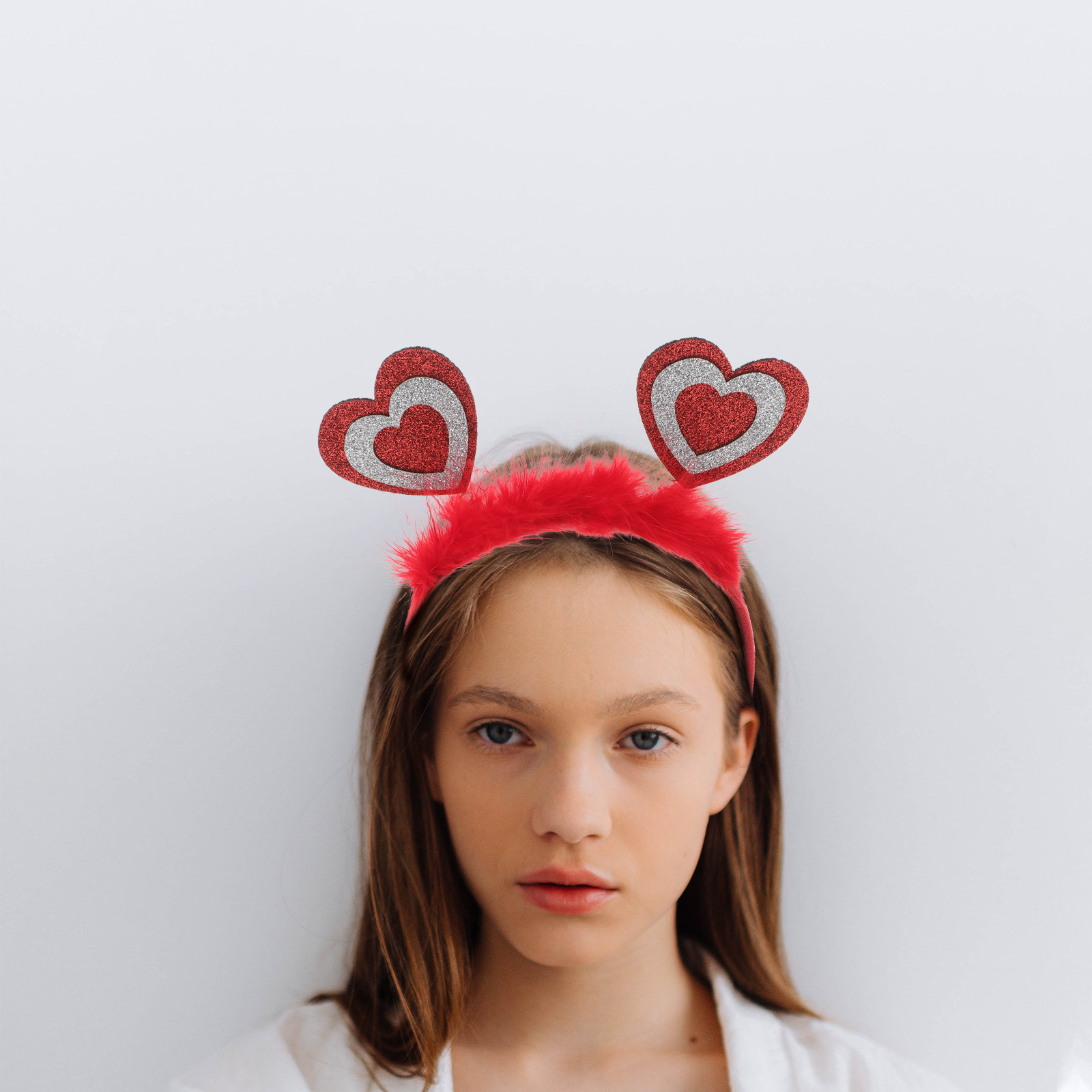 バレンタインハートヘッドバンド 女性用 ロマンチックなヘアウ - Women Fashion Designer Dresses Photos のレビューと価格
