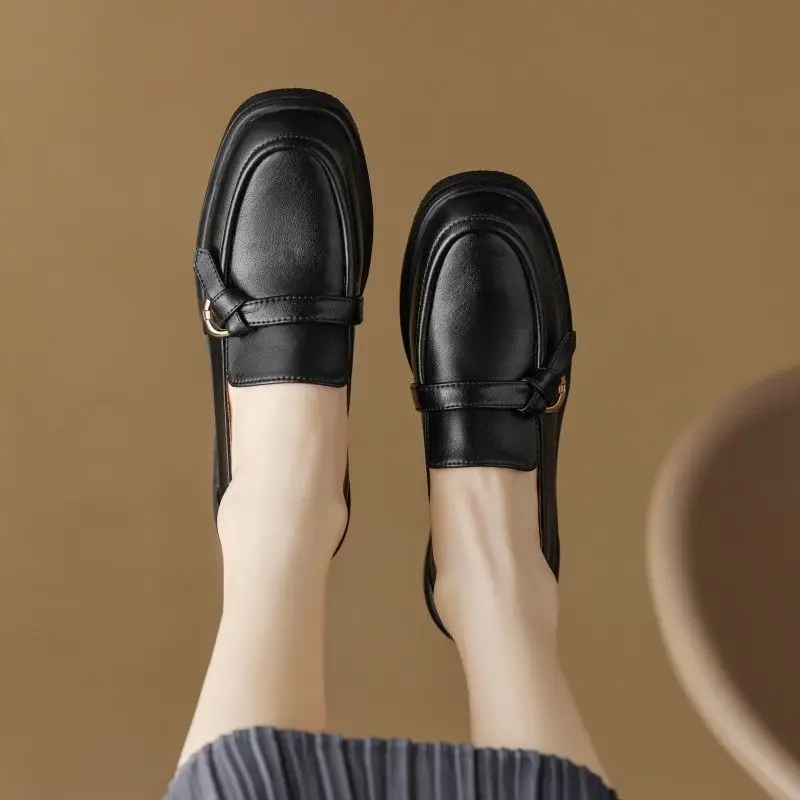 女性用ミディアムヒールのスクエアトゥシューズ,スリッポンパン - Women'S Fashion Quick Delivery のレビューと価格