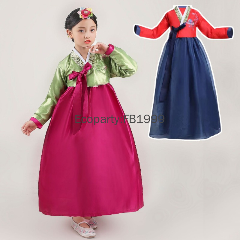 4 色女の子韓服ドレス韓国の伝統的な古代衣装子供新年パーティ - Women'S Fashion Korea のレビューと価格