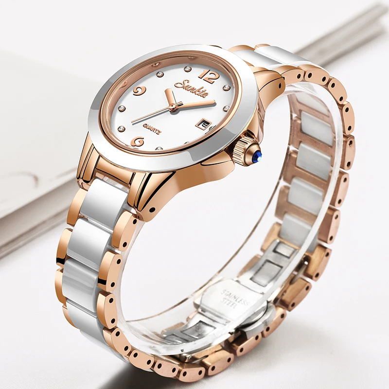 Sunkta ファッションカジュアルクォーツ女性腕時計エレガ - Fashion Women Watch のレビューと価格
