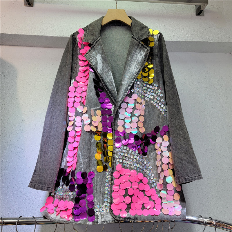 ANJY 秋の新女性イントレンディなストリート Y2k エレ - Women'S Fashion Denim Jacket のレビューと価格