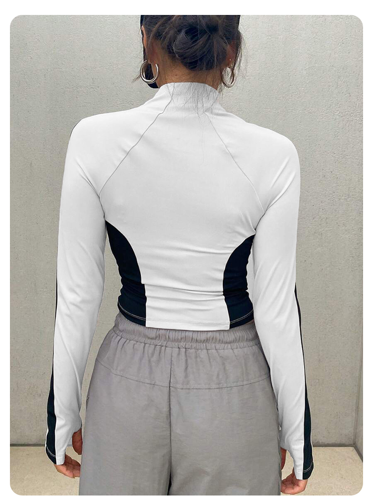 ヨガ服スタンドアップカラージャケットアウトドアスポーツ長袖女 - Trend Women Fashion のレビューと価格