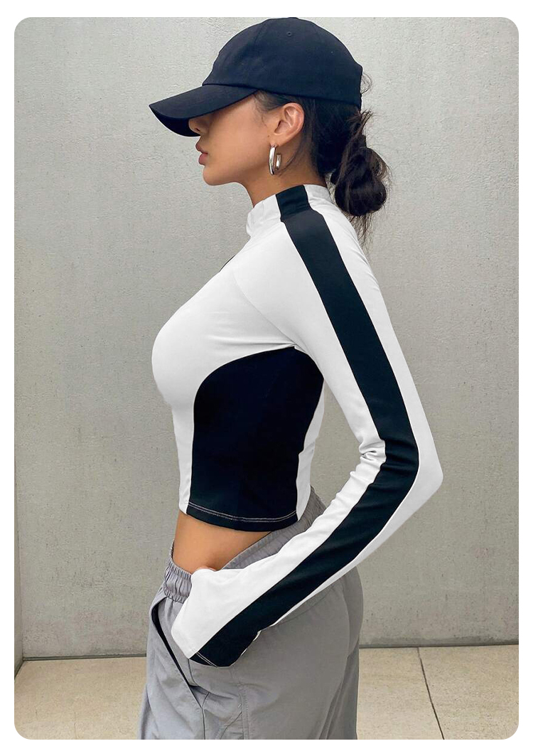 ヨガ服スタンドアップカラージャケットアウトドアスポーツ長袖女 - Trend Women Fashion のレビューと価格