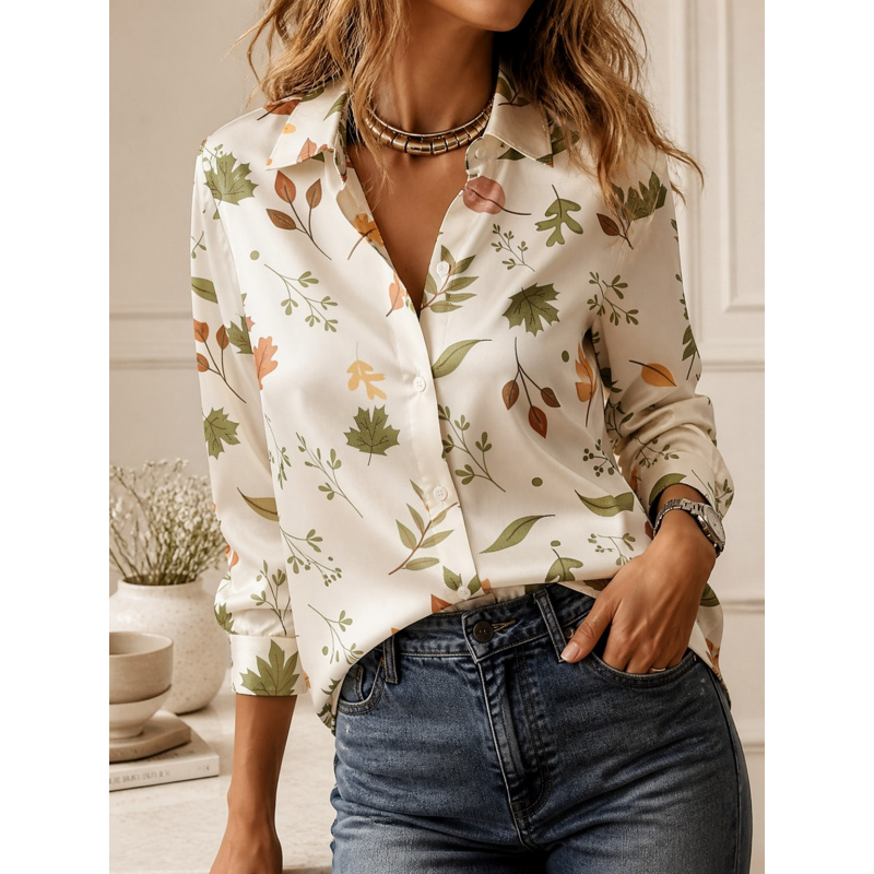 2026年ファッションラペルカラーロングスリーブシャツオール - Women Top Fashion のレビューと価格