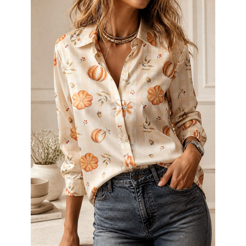 2026年ファッションラペルカラーロングスリーブシャツオール - Women Top Fashion のレビューと価格