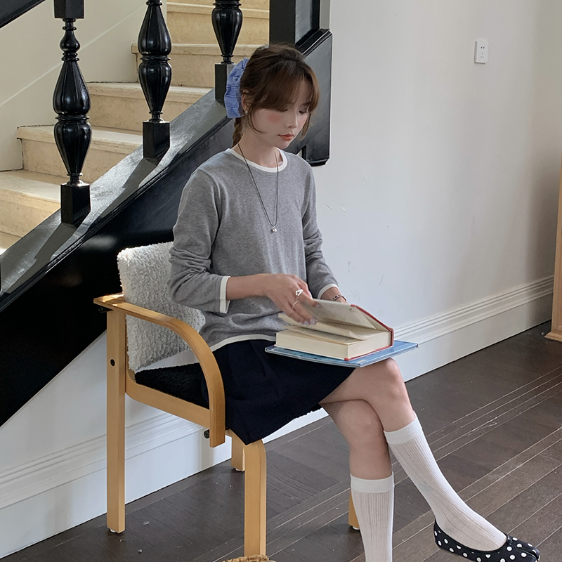 100%コットン製 レディース Oネック カラーブロック 長 - Trend Women Fashion のレビューと価格