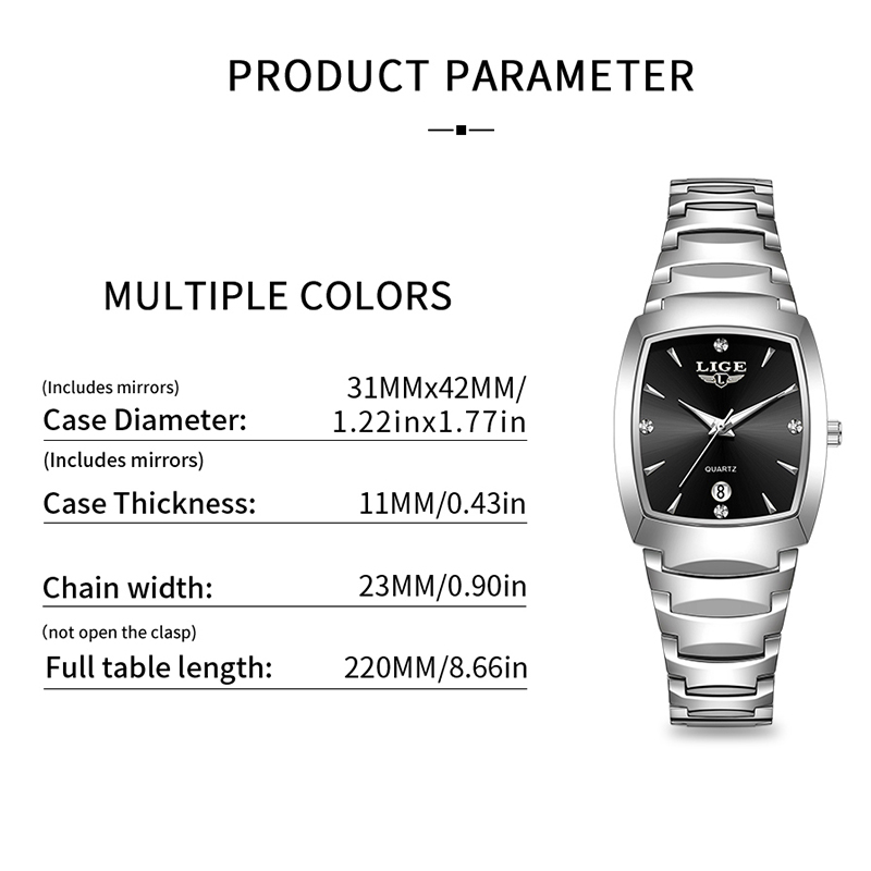 LIGE 腕時計女性ビジネス高級レディース時計女性防水腕時計 - Fashion Women Watch のレビューと価格