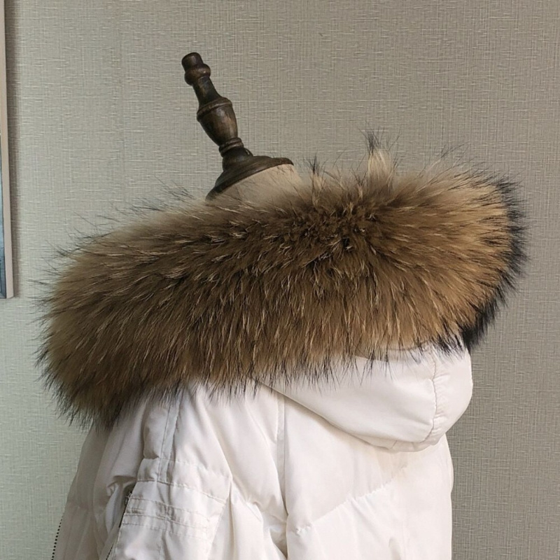 女性用の本物の毛皮の襟,冬用の女性用コートパーカー,アライグ - Women'S Fashion Essentials のレビューと価格