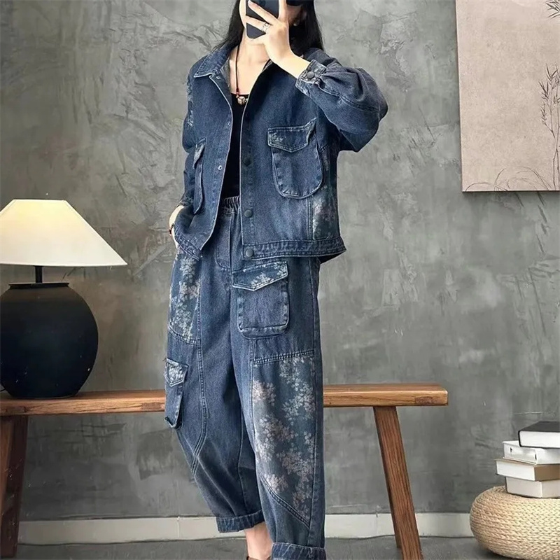 2025 秋のデニムジャケットスーツチェック柄ストライプシャ - Women'S Fashion Denim Jacket のレビューと価格