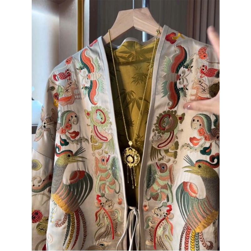 新しい中国風の着物カーディガンジャケット女性衣装高級絶妙な刺 - Women Top Fashion のレビューと価格
