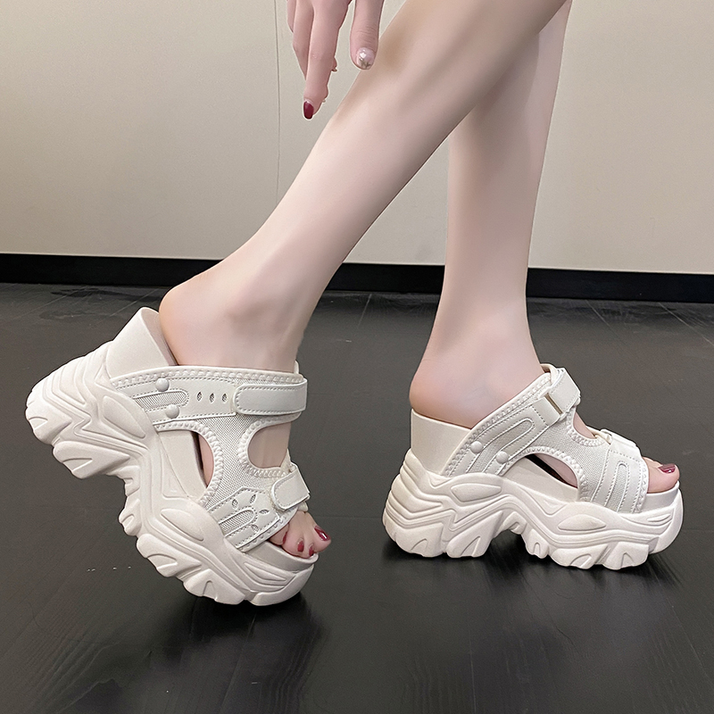 女性の厚底サンダル,ファッショナブルなスリッパ,女性の厚底靴 - Women'S Fashion Korea のレビューと価格