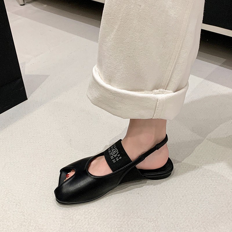 韓国風ニッチミニマリストオープントゥフィッシュマウスシューズ - Women'S Fashion Korea のレビューと価格
