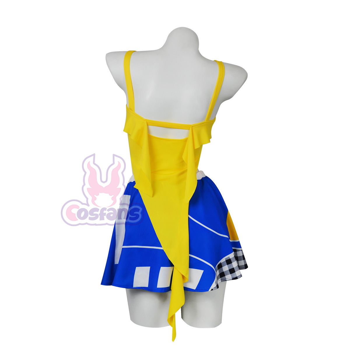 セクシーなチアリーダーコスチューム クロップイエロートップ  - Pleated Skirt Women のレビューと価格