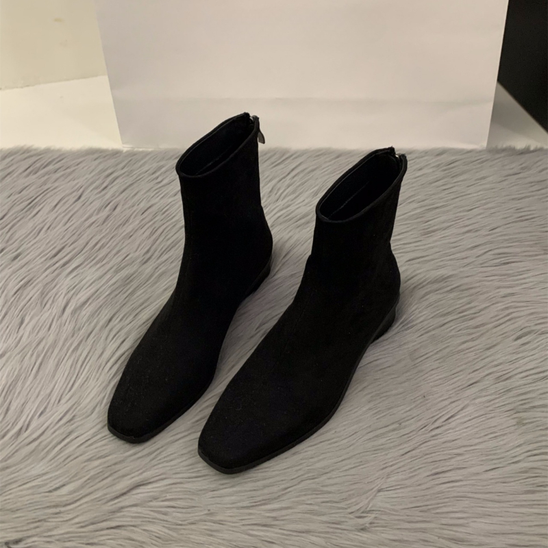 2025年ピーチカラー バックジップ ヌードブーツ - ファ - Women'S Fashion Korea のレビューと価格