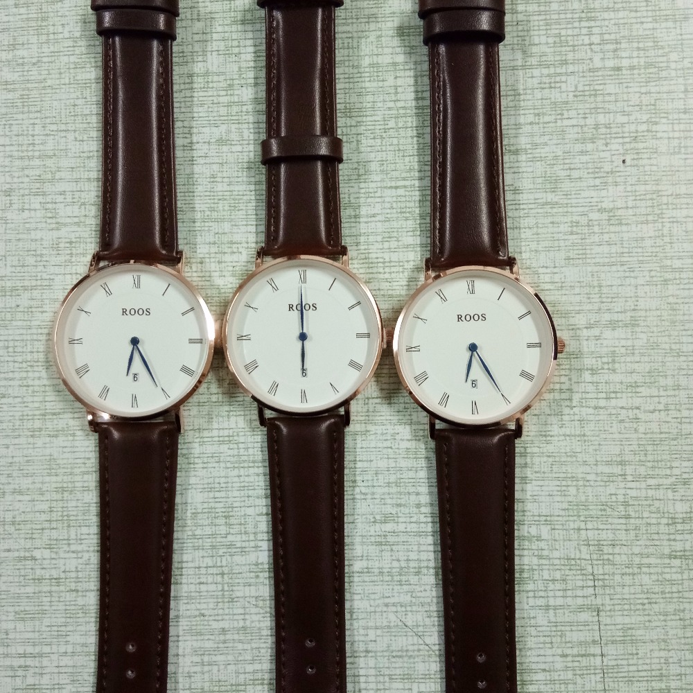 男性と女性のためのブランディングストラップ付きのシンプルな時 - Fashion Women Watch のレビューと価格