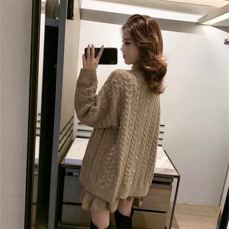 プレミアム韓国冬スタイルセット 厚手のニットセット 快適なオ - Pleated Skirt Women のレビューと価格