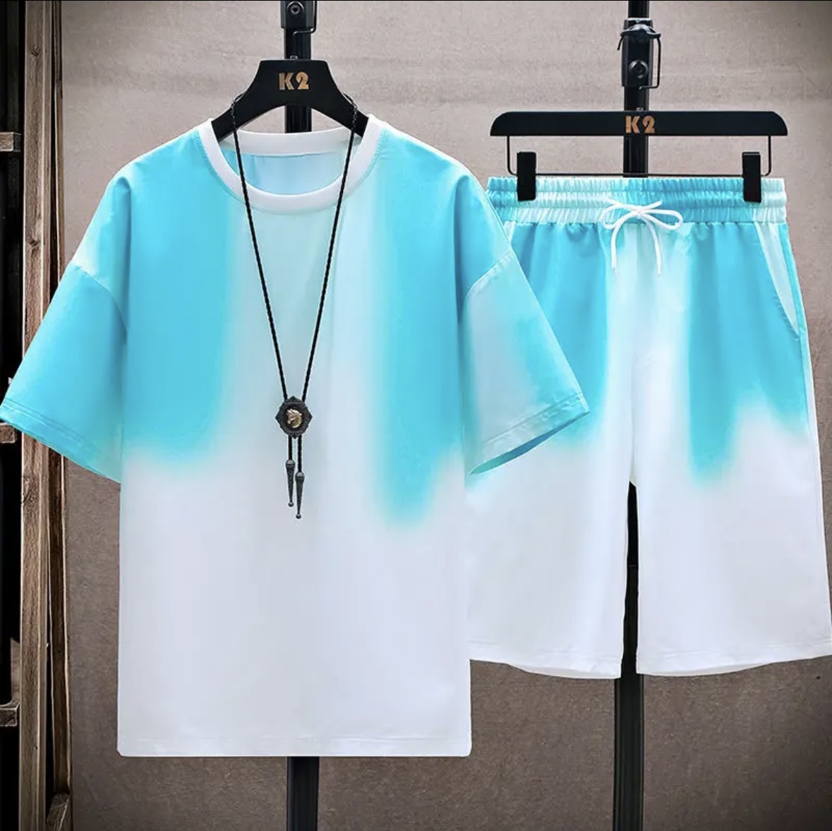 新作夏物カップル向けアイスシルクセット、ゆったりとした韓国風 - Women Fashion Korean のレビューと価格