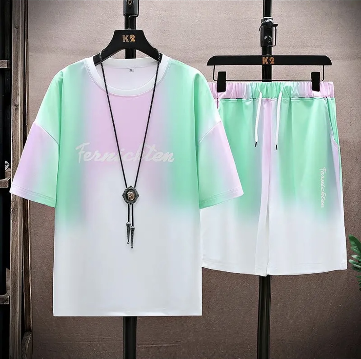 新作夏物カップル向けアイスシルクセット、ゆったりとした韓国風 - Women Fashion Korean のレビューと価格