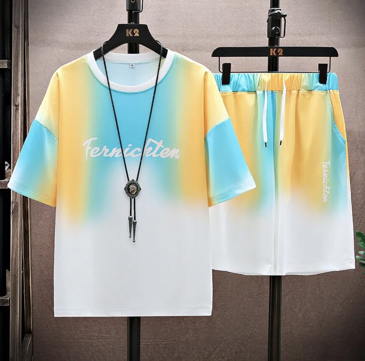 新作夏物カップル向けアイスシルクセット、ゆったりとした韓国風 - Women Fashion Korean のレビューと価格