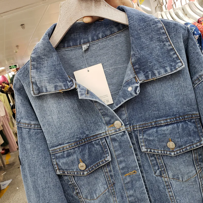 ヴィンテージブルー刺繍スパンコールタッセルデニムジャケット女 - Women'S Fashion Denim Jacket のレビューと価格