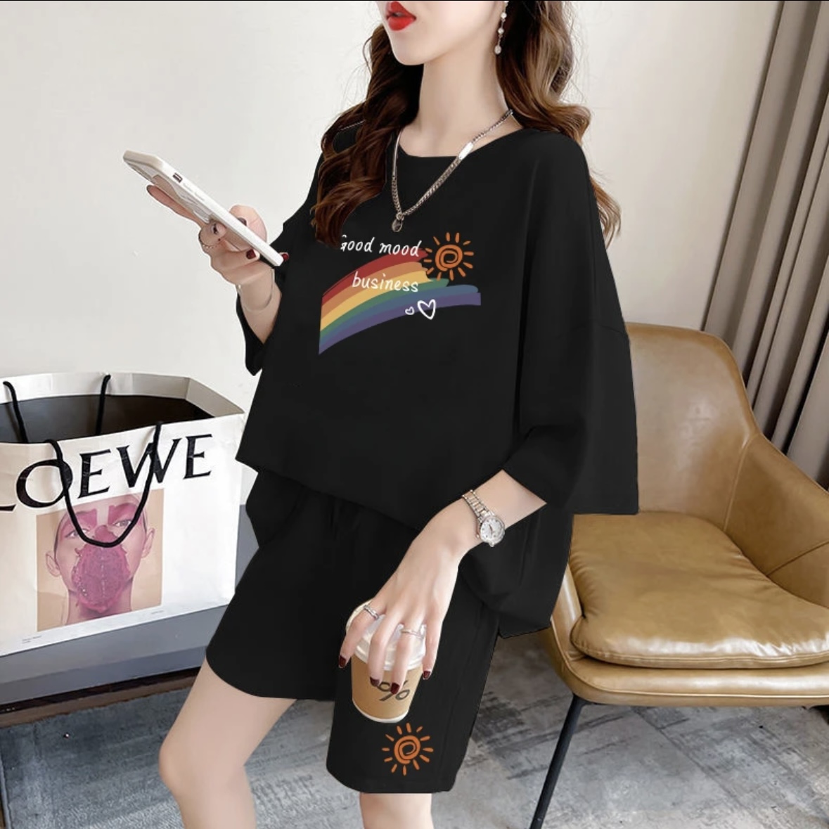 ファッションレディースサマーショートパンツセット、スポーツウ - Women Top Fashion のレビューと価格