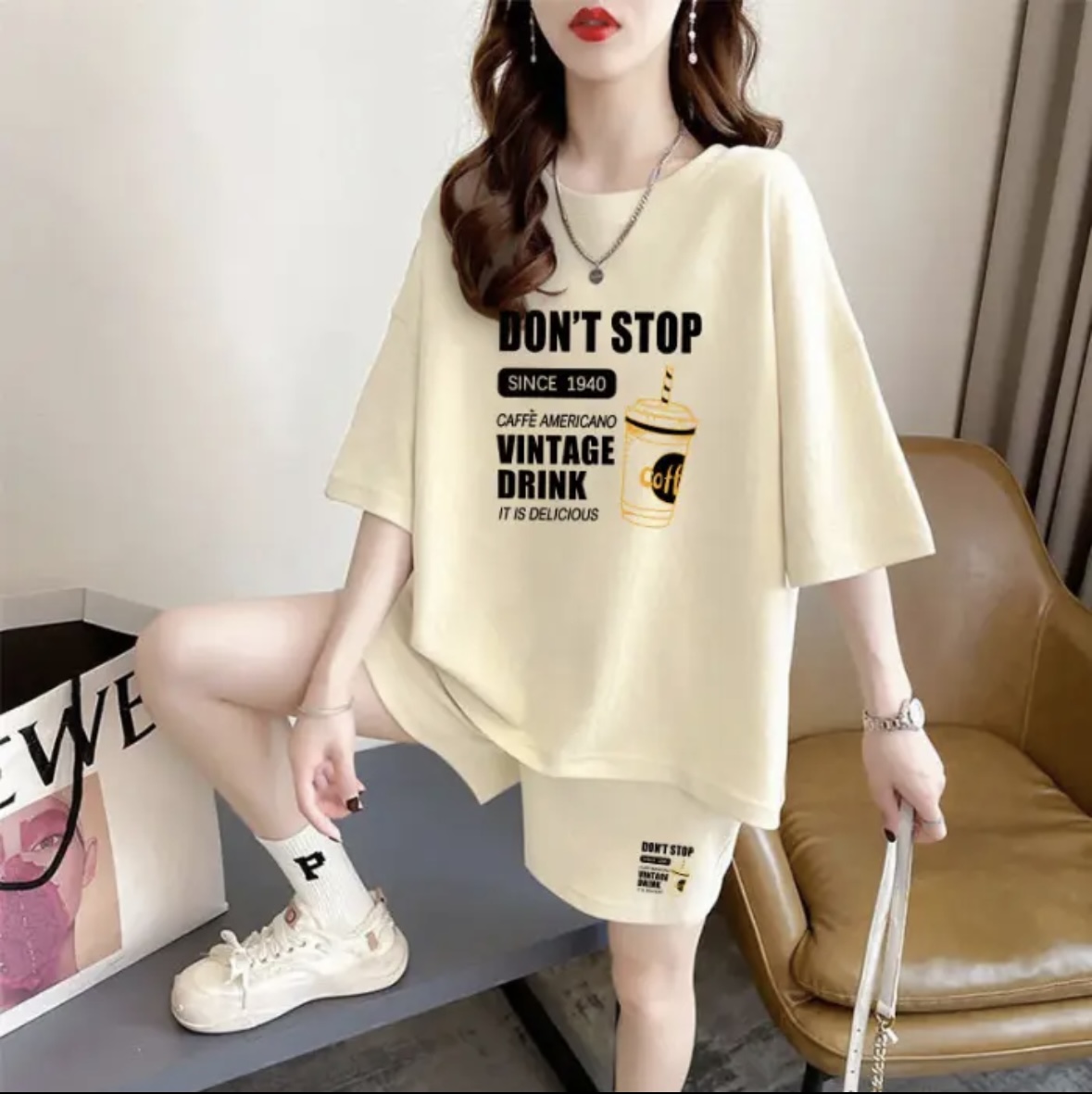 ファッションレディースサマーショートパンツセット、スポーツウ - Women Top Fashion のレビューと価格